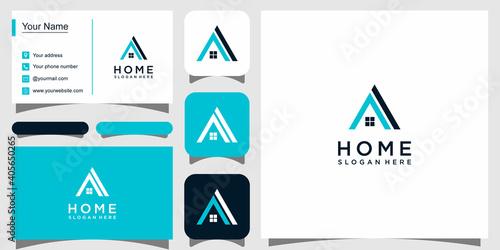 Home logo templates and business card