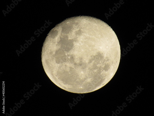 full moon over black