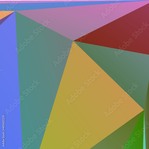 Abstract Multicolor Polygon Background Design, Abstract Geometric Origami Style With Gradient