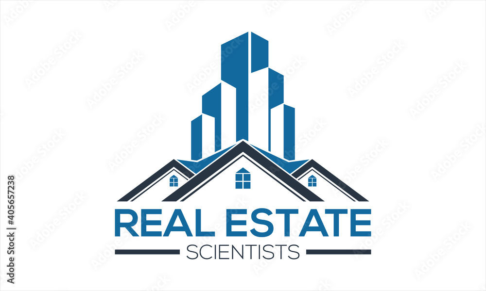Obraz premium Real estate scientists logo design