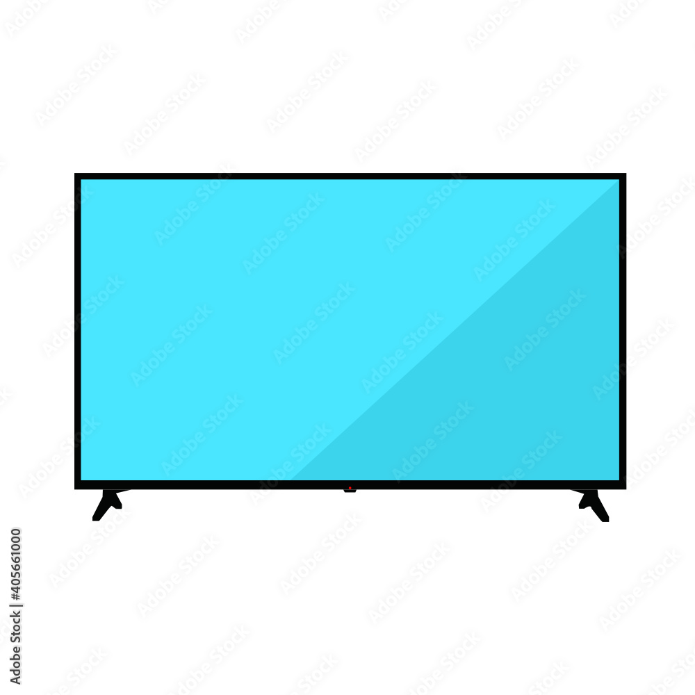 Naklejka premium Smart tv full HD, 4k, OLED vector illustration. Technology with artificial intelligence