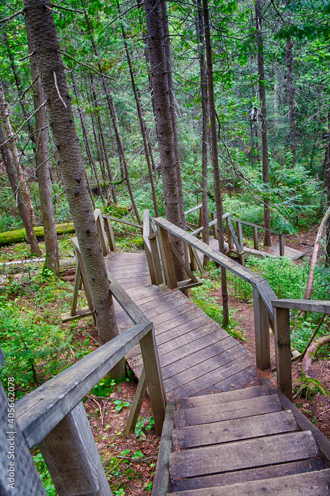 Walking trail at the Aiguebelle Park, Abitibi, Quebec, Canada