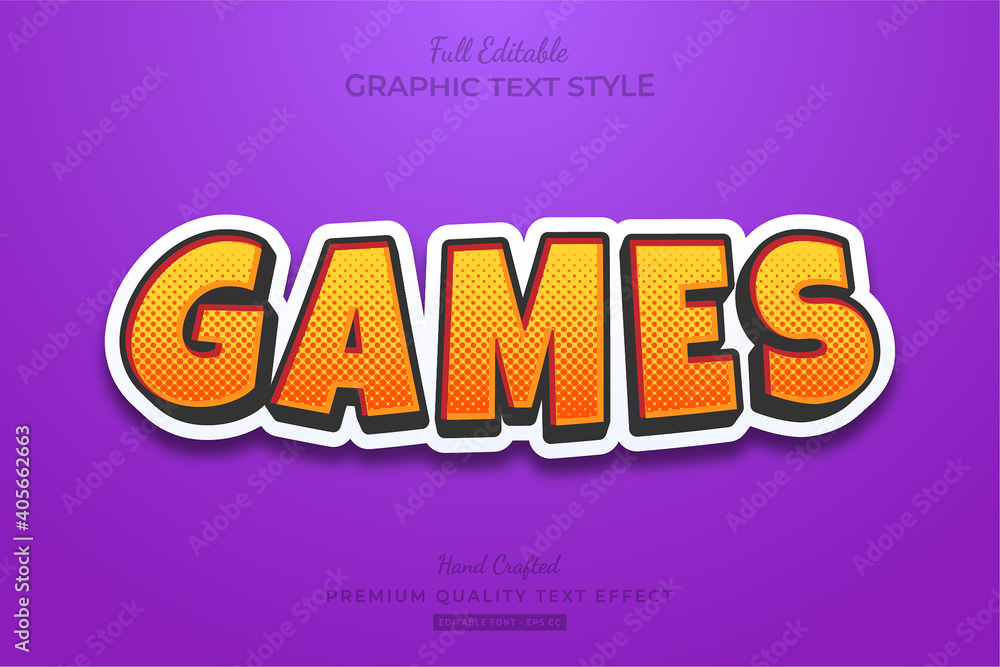 Games Cartoon Editable Text Effect Font Style Games Cartoon Editable Text Effect Font Style