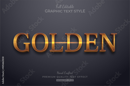 Golden Elegant Editable Text Effect Font Style