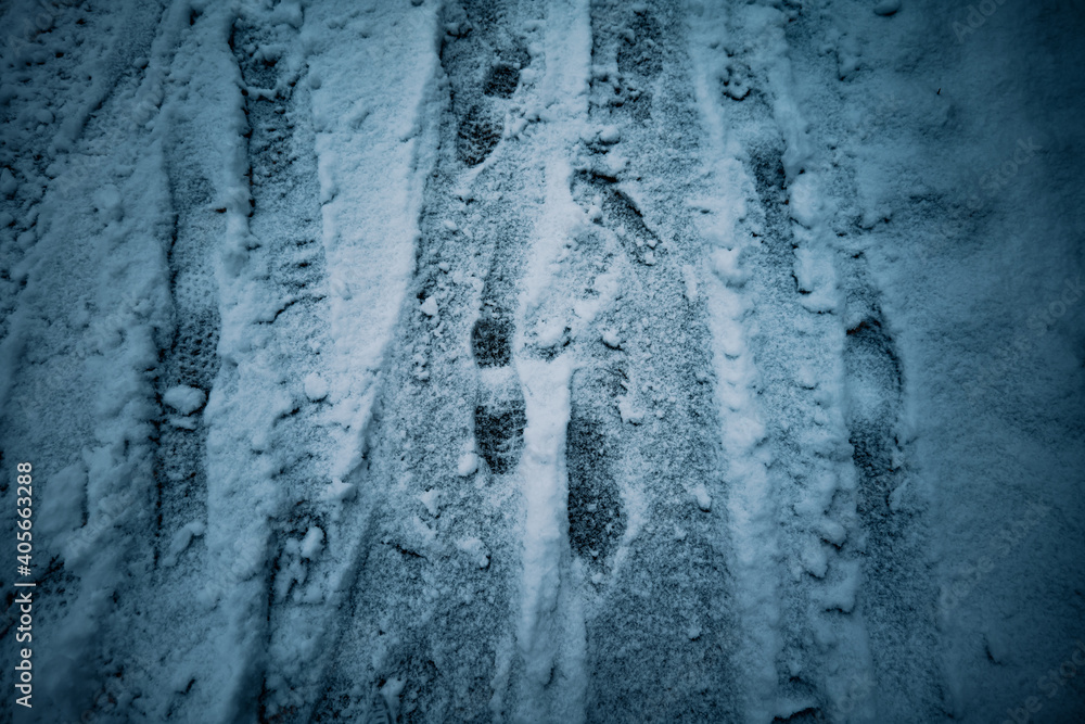 footsteps in the snow footsteps in the snow
