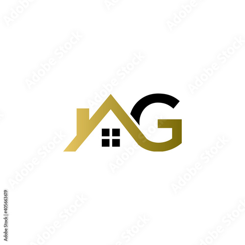 Photography ag home luxury logo design vector icon
