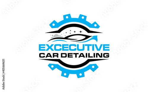 Illustration vector graphic of auto detailing servis logo design template-06