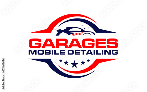 Illustration vector graphic of auto detailing servis logo design template-06