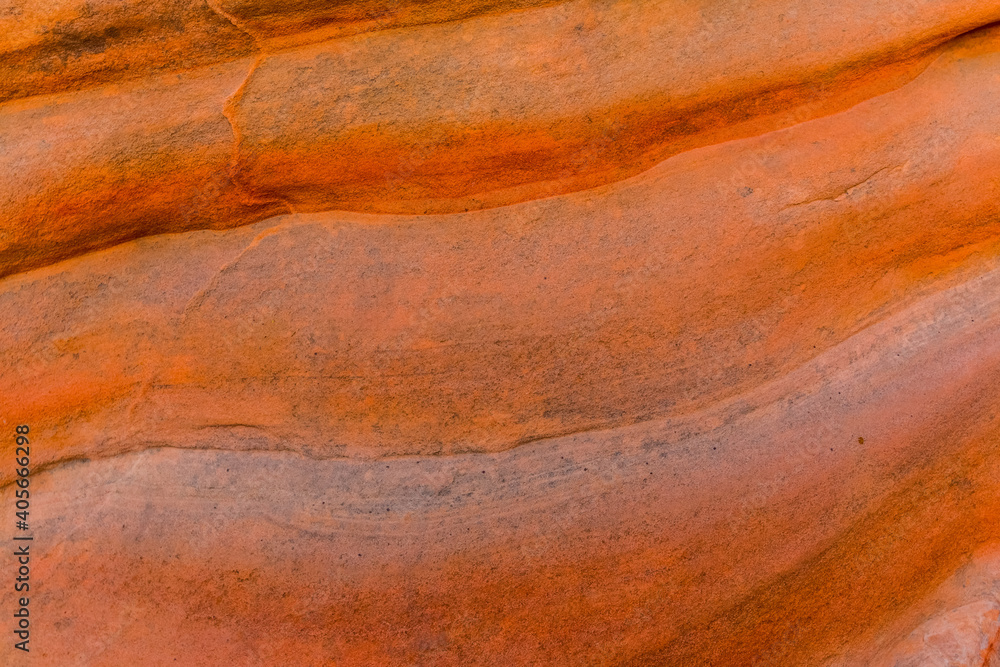 Colorful Swirling Patterns on The Wall of Pastel Canyon On The Kaolin Wash, Valley of Fire State Park, Nevada, USA