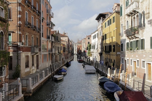 Venice canal in a sunny summer day