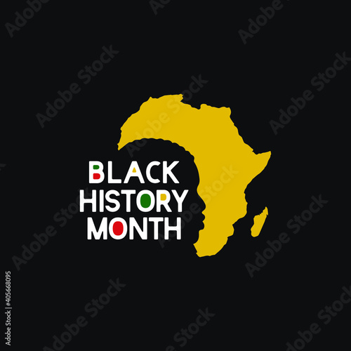 Black history month celebrations design template.