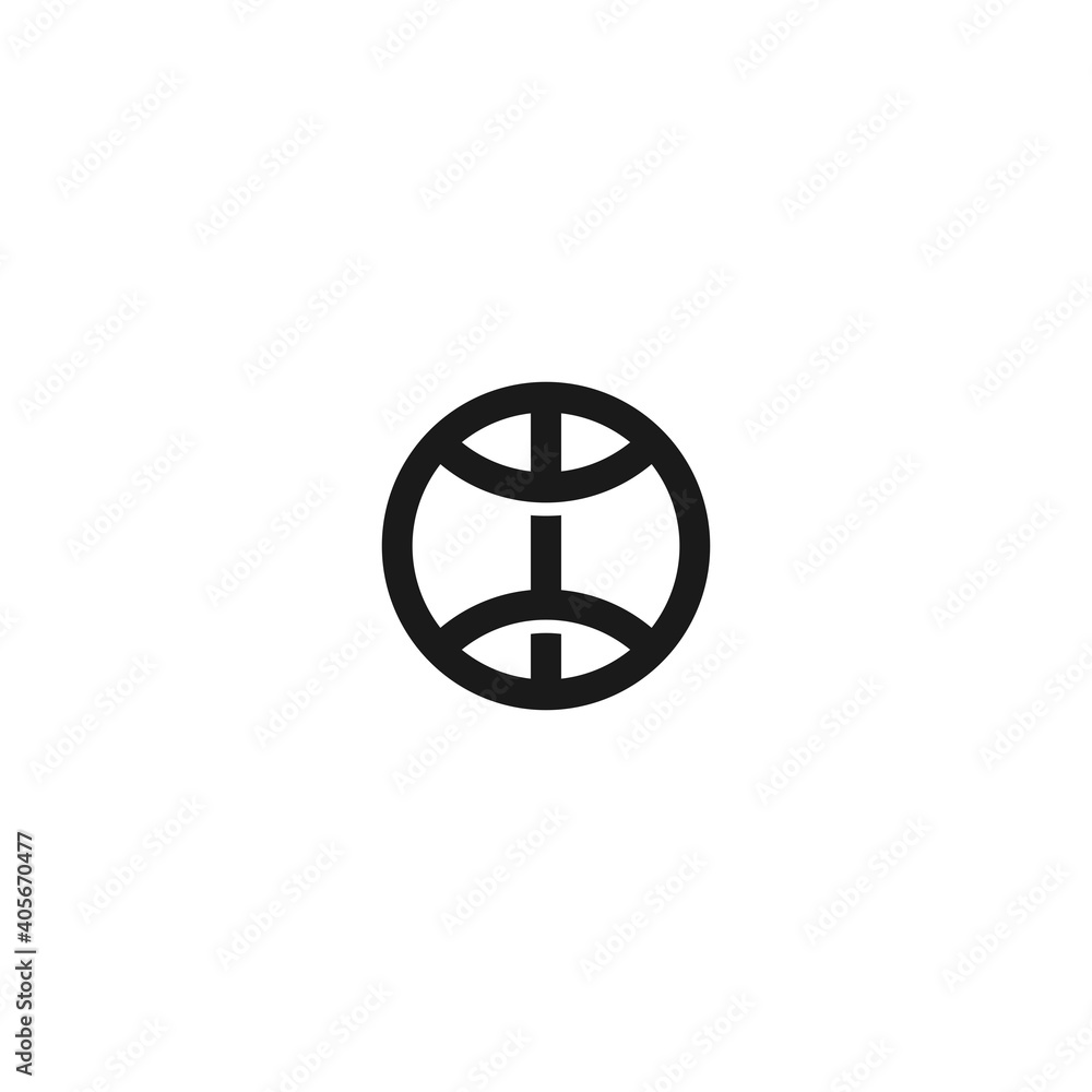 Global letters with circles with fine lines Global letters with circles with fine lines