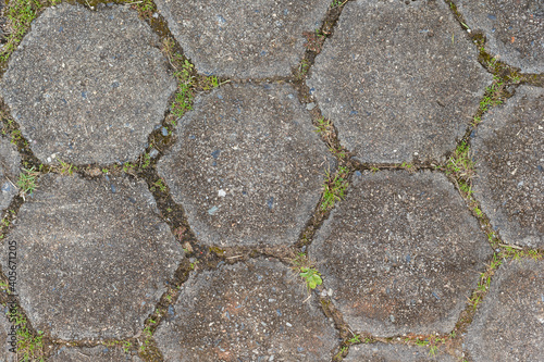 cement hexagon ground background texture