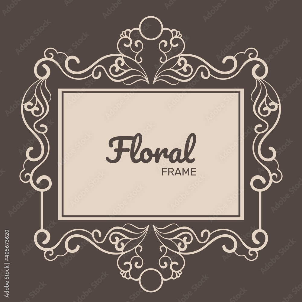 Ornamental floral frame background. - Vector. Ornamental floral frame background. - Vector.