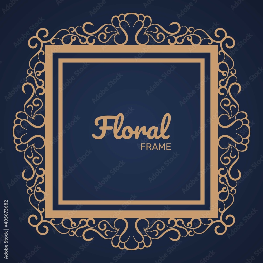 Ornamental floral frame background. - Vector.
