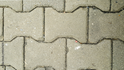 Gray Wavy Paving Slabs. Seamless Tileable Texture 