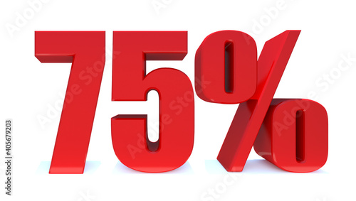 75 Percent off 3d Sign on White Background, Special Offer 75% Discount Tag, Sale Up to 75 Percent Off,big offer, Sale, Special Offer Label, Sticker, Tag, Banner, Advertising, offer Icon