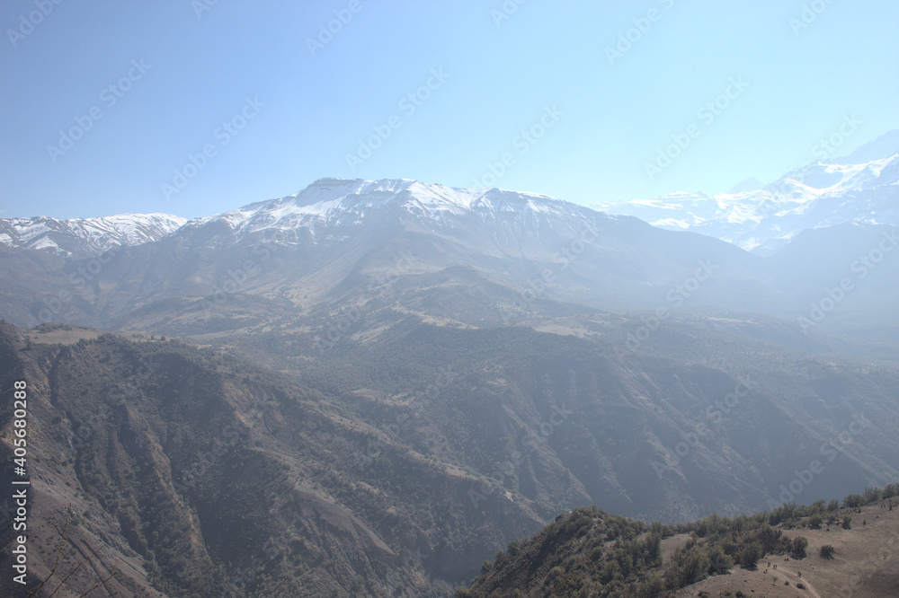 Views from the top of Condor's lookout. Cajón del Maipo, Santiago de Chile.