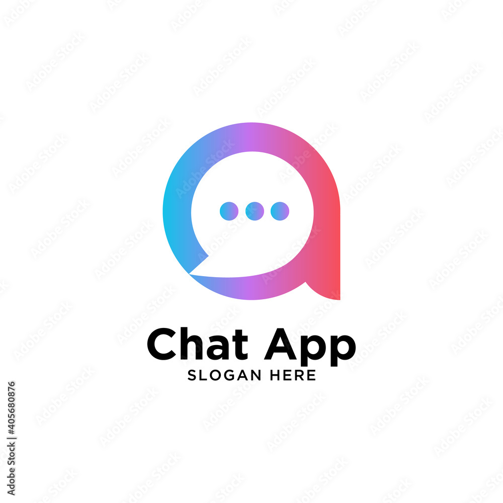 simple chat App Bubble logo vector design illustration simple chat App Bubble logo vector design illustration