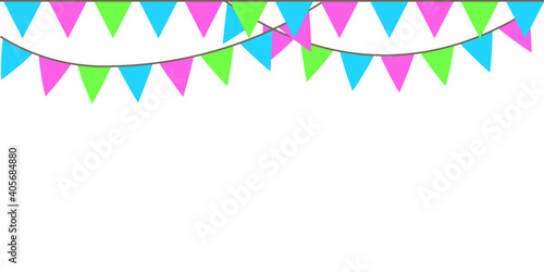 Banner with multicolored flags on white background. Multicolored flags, great design for any purposes. Stock image. EPS 10.