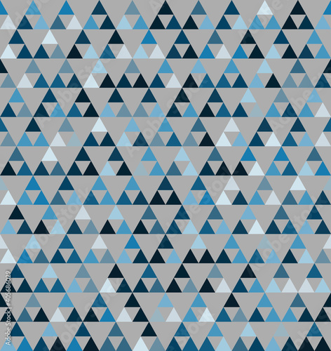 The Seamless Abstract Water Blue Triangle Patterns