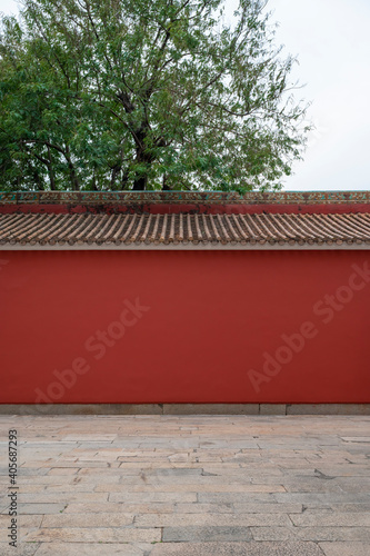 Ancient Chinese architecture, red fence