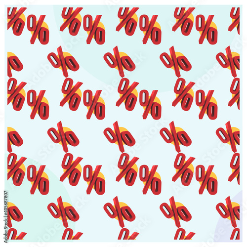Falling percentage pattern icons for sale cover percentage pattern for sale cover and banner. Sale pattern background vector in 3d shape. Sale pattern for website in red color