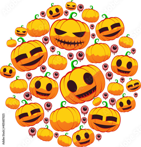 Happy halloween scary illustration © Edy