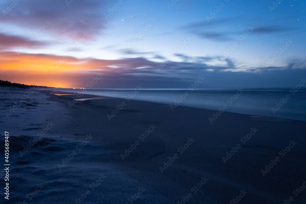 moonless night on the beach, Baltic Sea, January