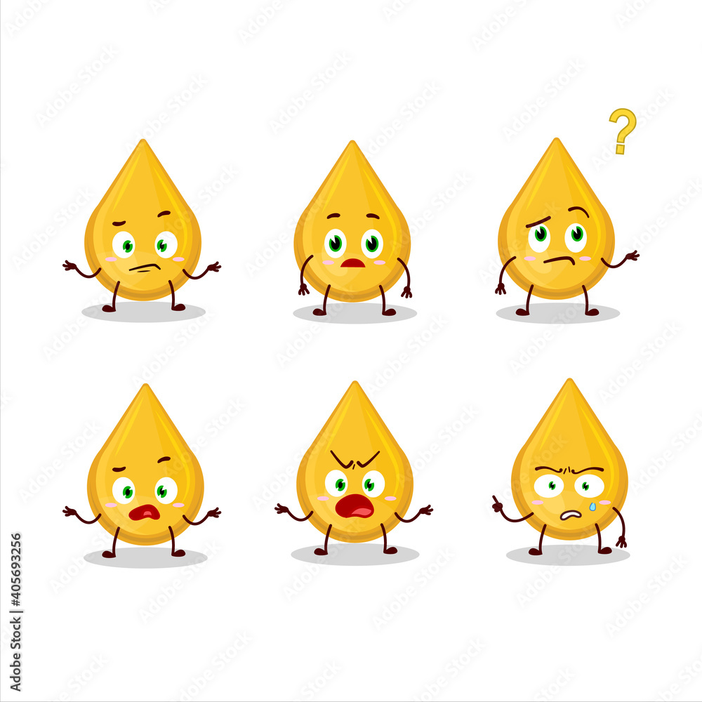 Cartoon character of oil with what expression Cartoon character of oil with what expression