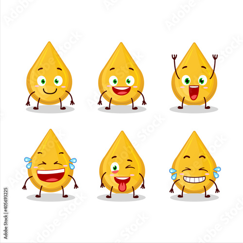 Cartoon character of oil with smile expression