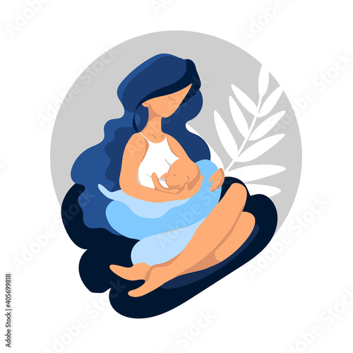 Woman breastfeeding her newborn baby in cross-cradle position.