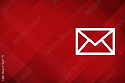 Email icon modern layout design abstract red background illustration