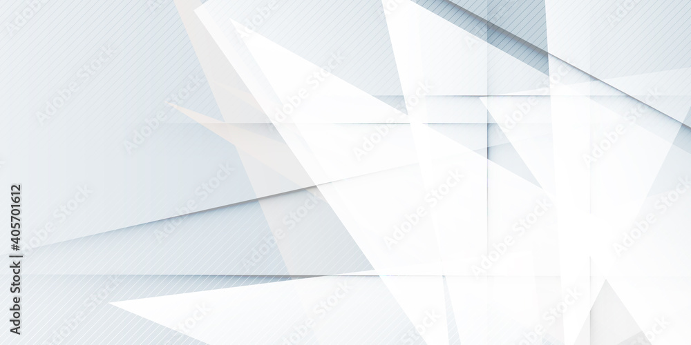 Abstract white square shape with futuristic concept background. White triangle abstract modern tech business background.