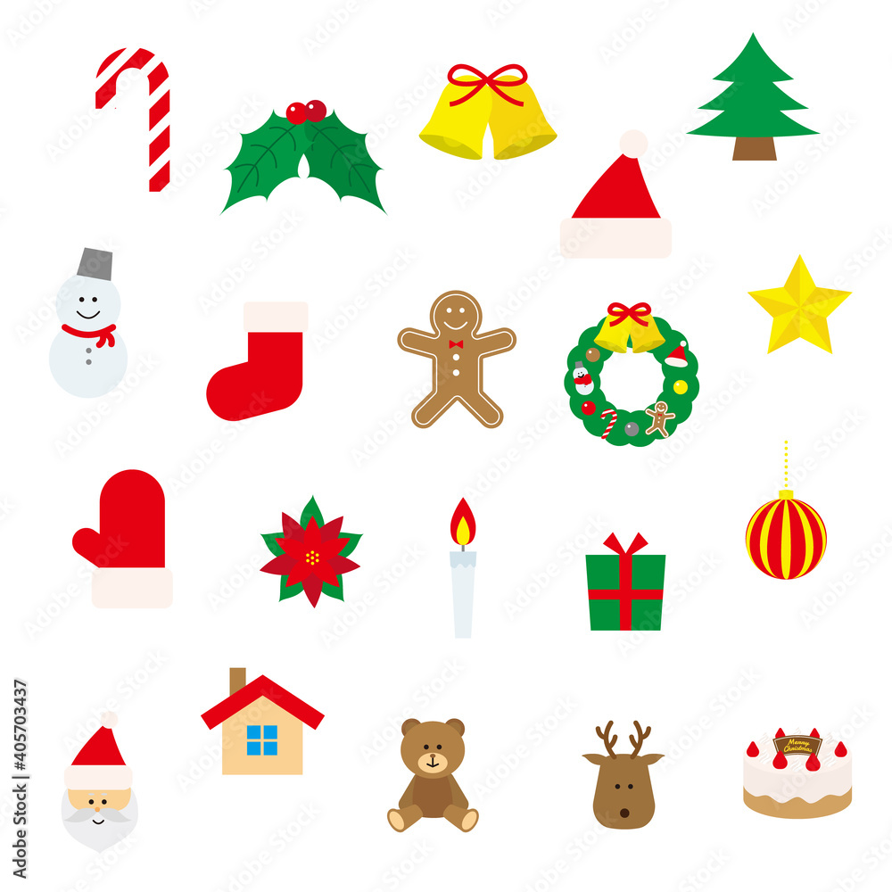 Naklejka premium クリスマスセット