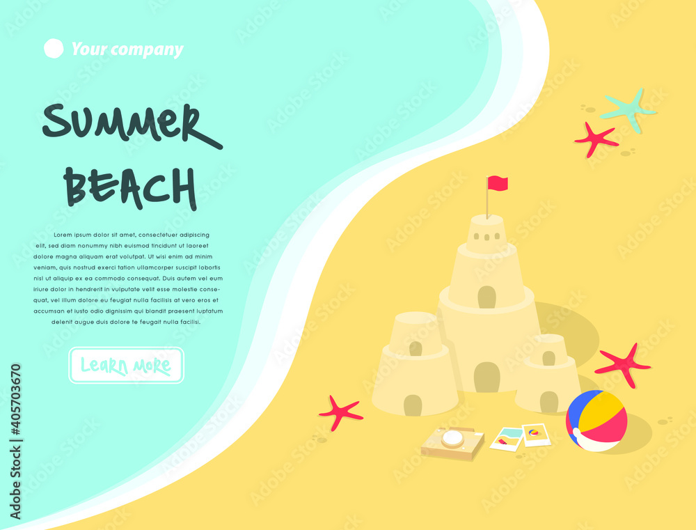 Beach activity cover. Beach activity cover.