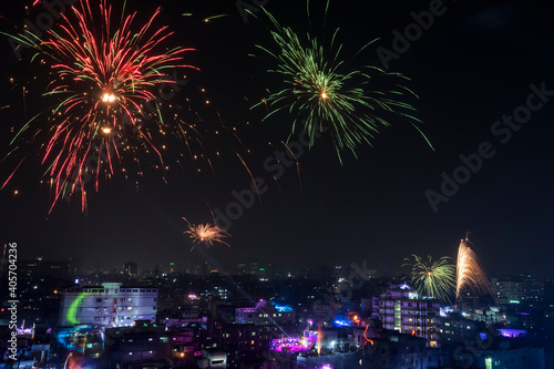 Shakrain festival or the Kite festival and fireworks