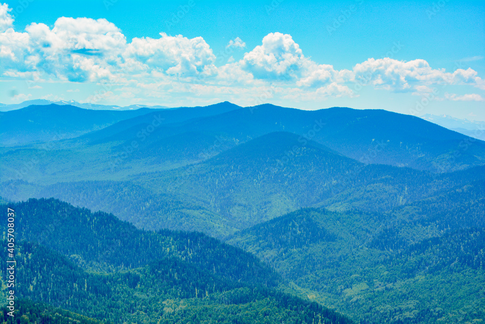 mountain landscape with clouds