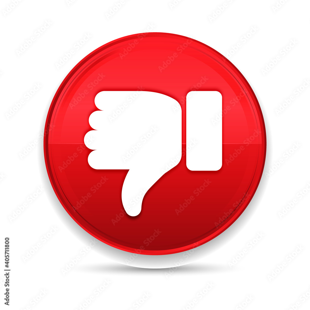 Thumbs down icon shiny luxury design red button vector Thumbs down icon shiny luxury design red button vector