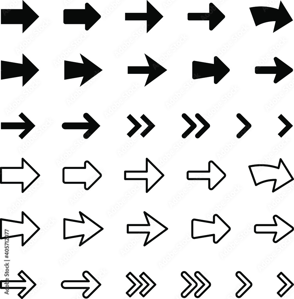 矢印のベクターイラストセット 矢印のベクターイラストセット