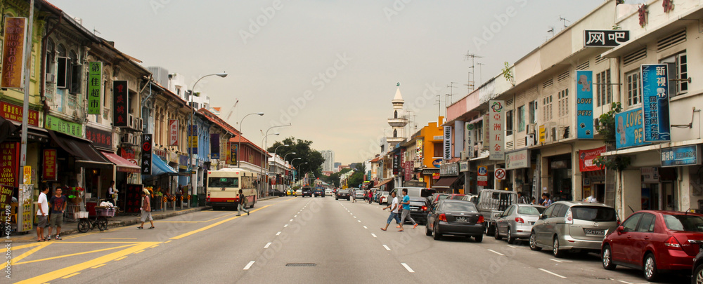 Gelang Road Singapore. Busy bustling street. 