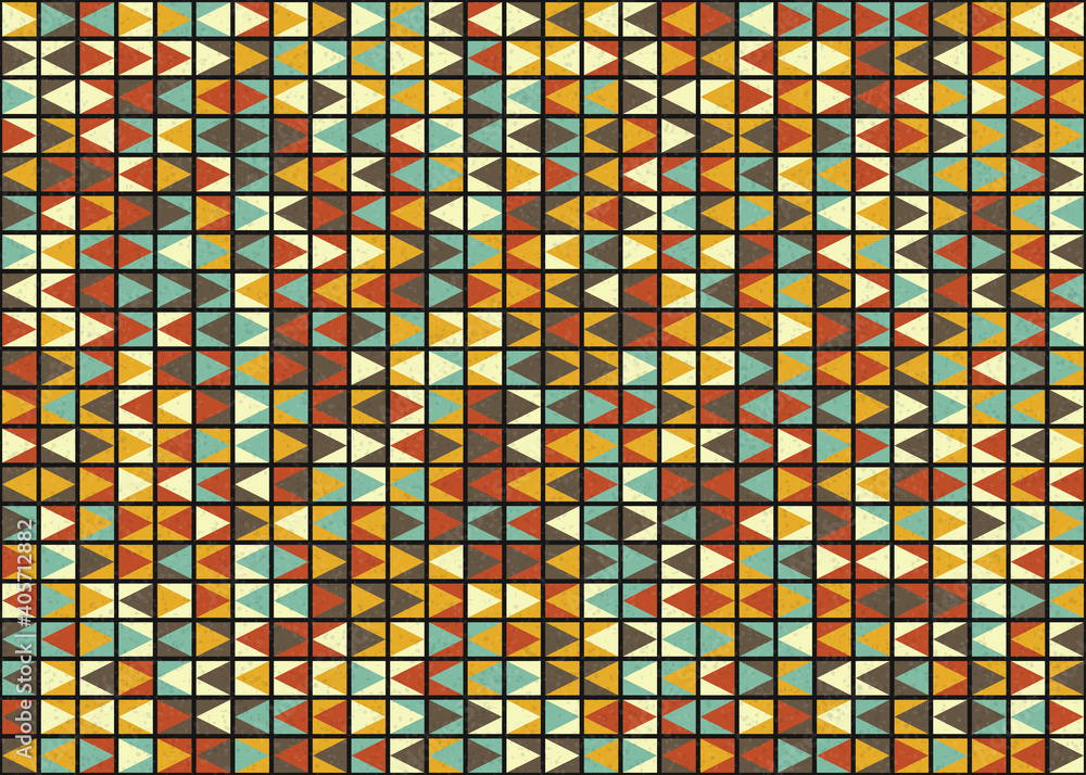 Fototapeta premium Abstract Geometric Pattern generative computational art illustration