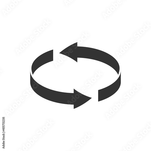Spin rotate arrow icon. Reload round symbol