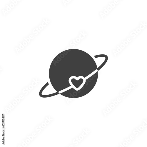 World Valentines day vector icon. filled flat sign for mobile concept and web design. Globe and heart glyph icon. Symbol, logo illustration. Vector graphics