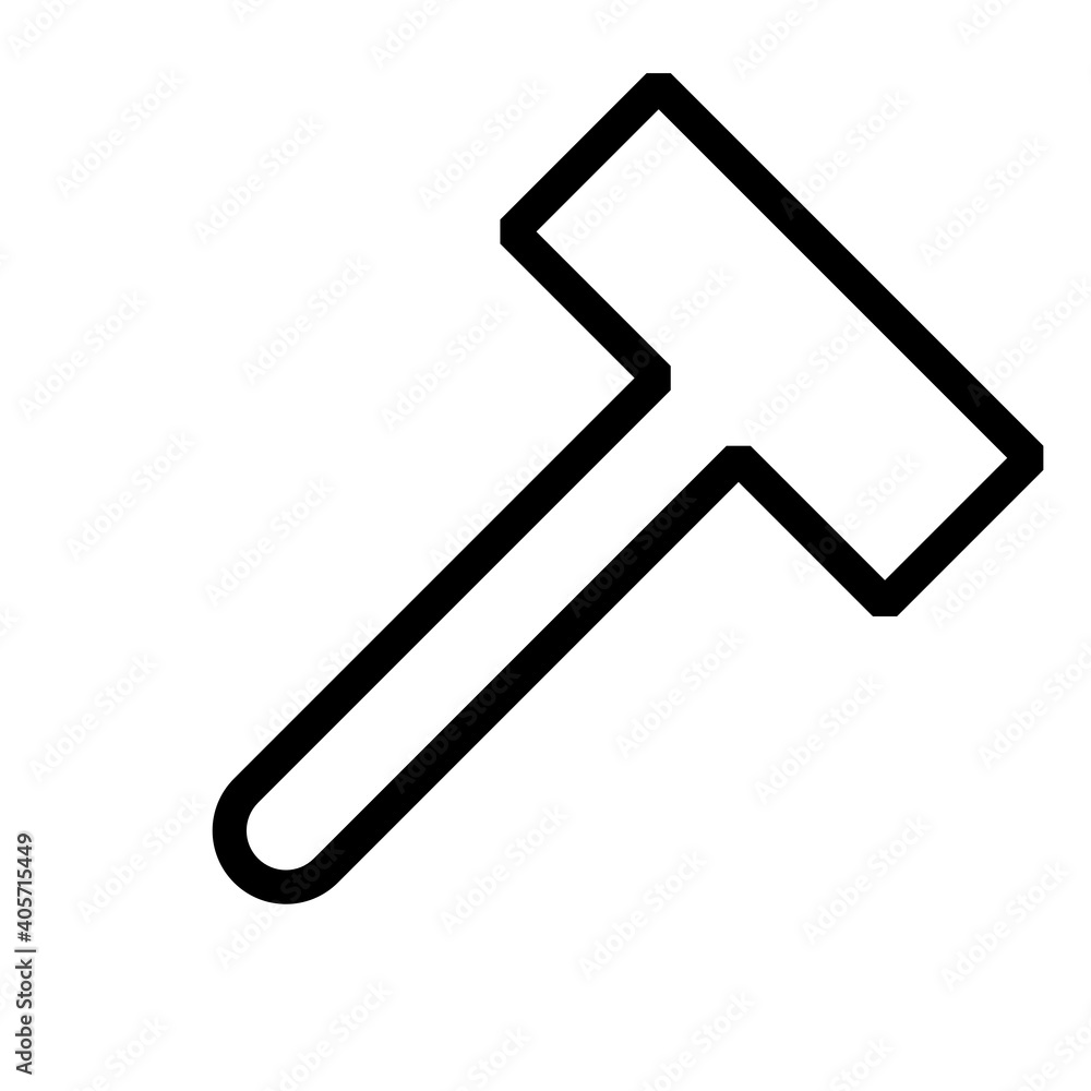 hammer icon logo or illustration with outline stroke style vector design. perfect use for web, mobile app, pattern, design etc. hammer icon logo or illustration with outline stroke style vector design. perfect use for web, mobile app, pattern, design etc.
