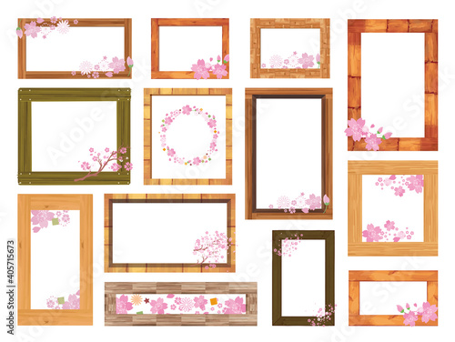 桜　フレーム　枠　壁紙