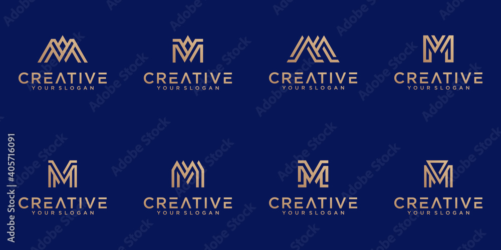 Set of creative letter s logo template. icons for business of finance, consulting, technology, simple