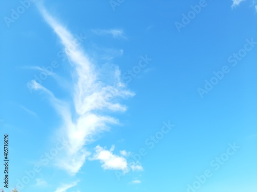Tableau sur toile blue sky with small clouds
