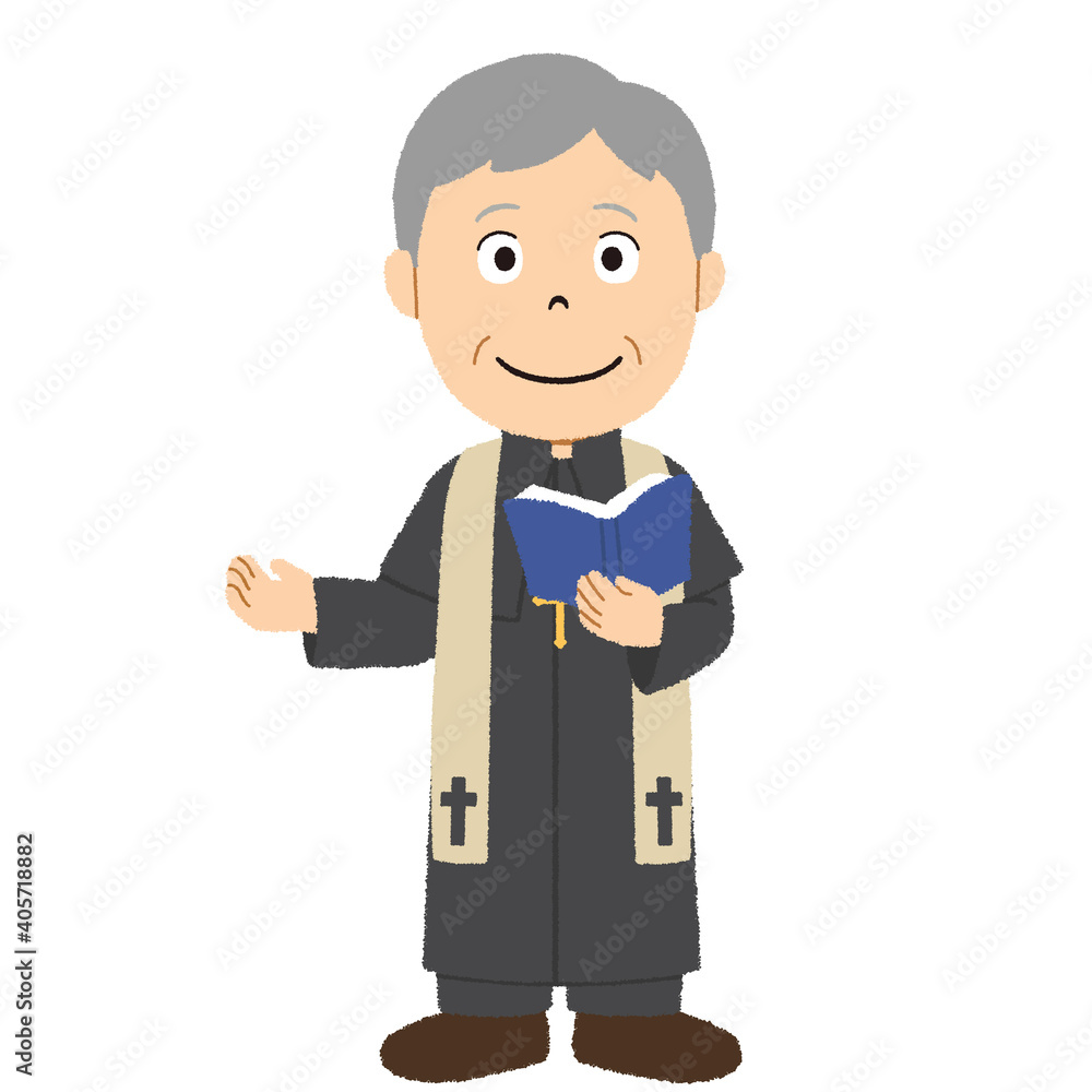 教会の牧師のイラスト Stock Illustration Adobe Stock