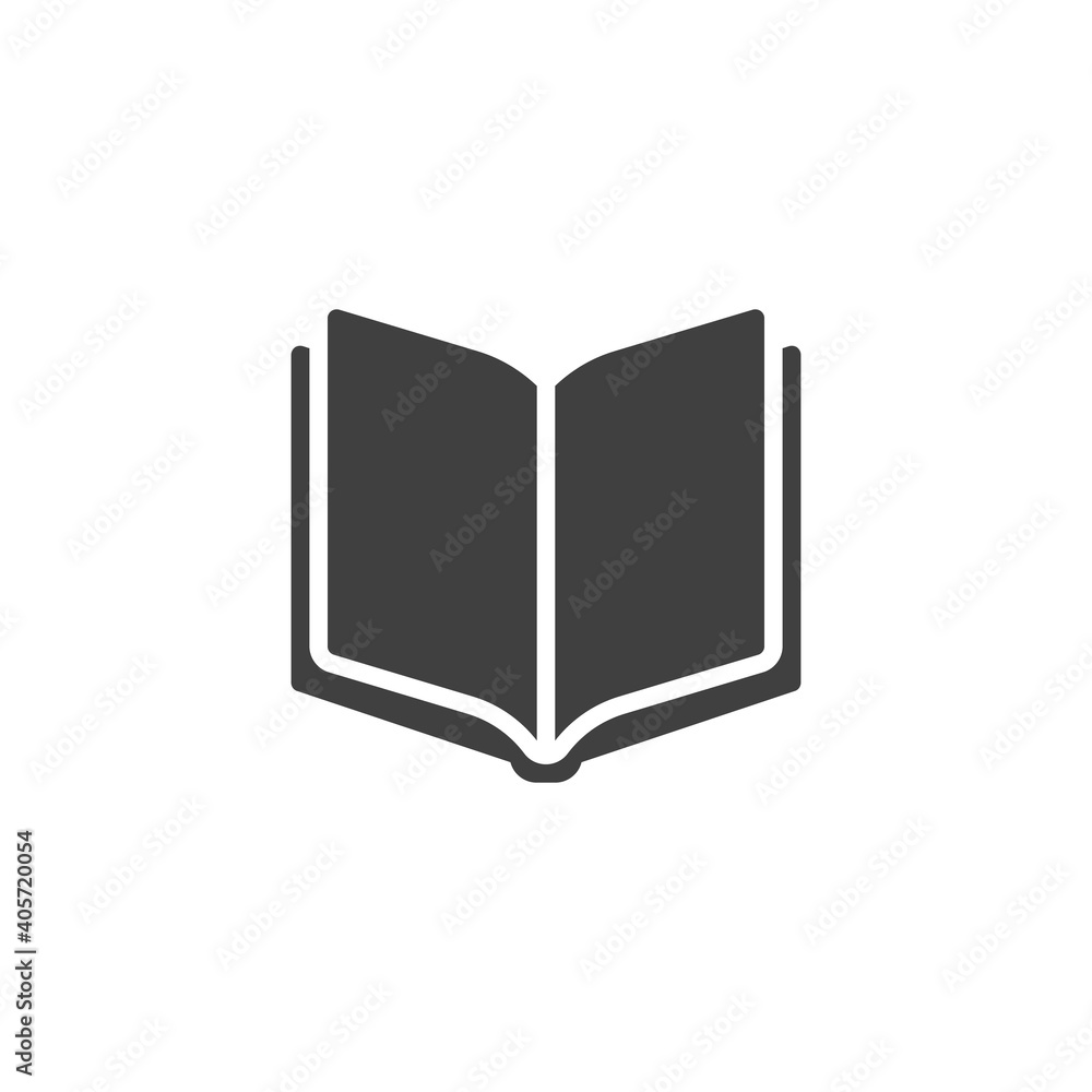 Blank book pages vector icon. filled flat sign for mobile concept and web design. Open book glyph icon. Symbol, logo illustration. Vector graphics Blank book pages vector icon. filled flat sign for mobile concept and web design. Open book glyph icon. Symbol, logo illustration. Vector graphics